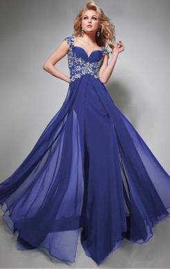 Wedding - blue formal dress