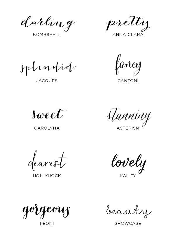 Mariage - 10 Must-Have Romantic Fonts - Wedding Journey