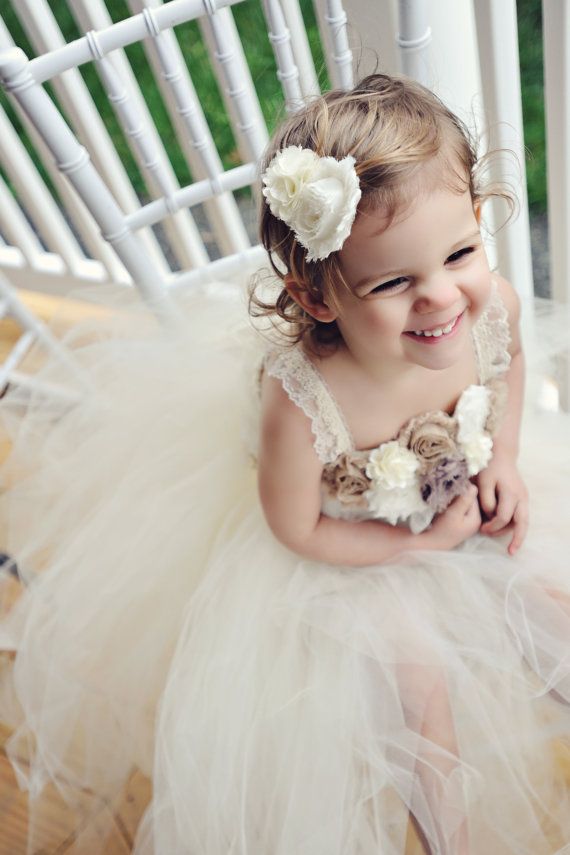 زفاف - TUTU FLOWER GIRL Dress: The Hayden Dress, Size 4t-6