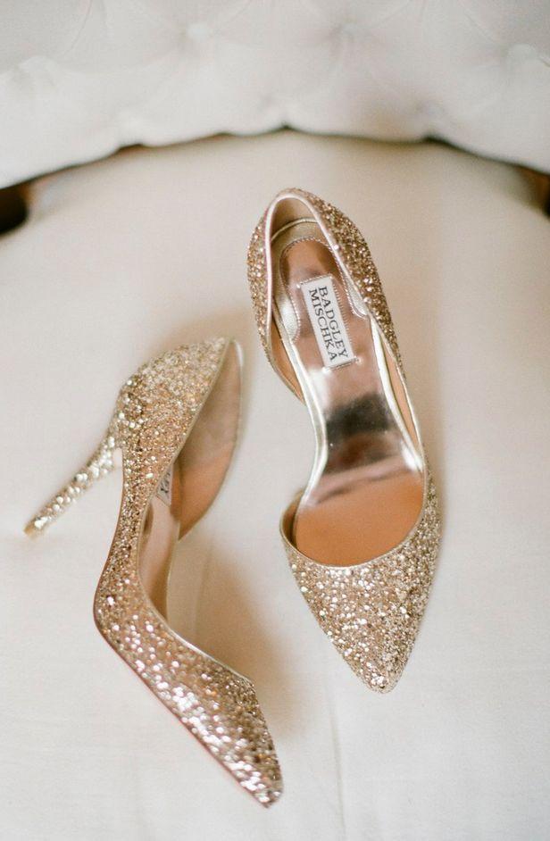 Hochzeit - Tuesday Shoesday: Gold Wedding Shoes