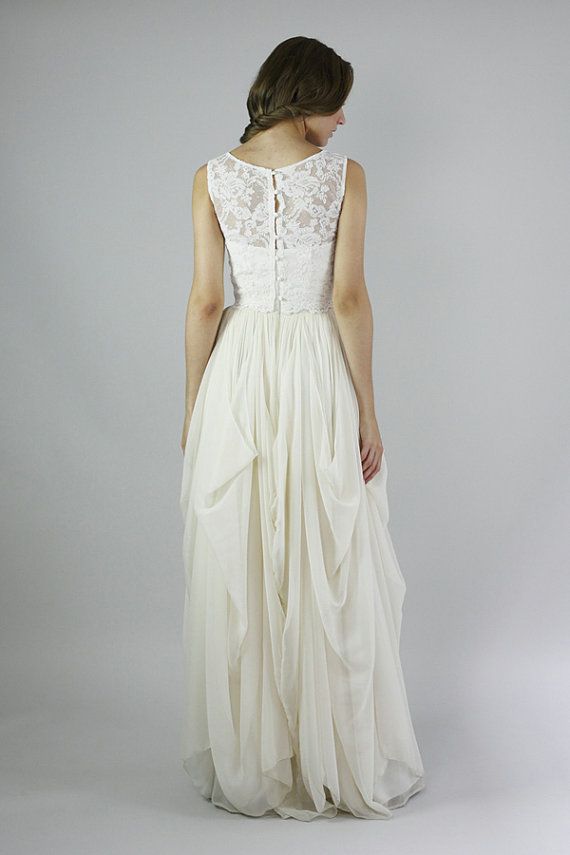 Hochzeit - Clementine Lace And Silk Chiffon Gown - Etsy Exclusive - SPECIAL