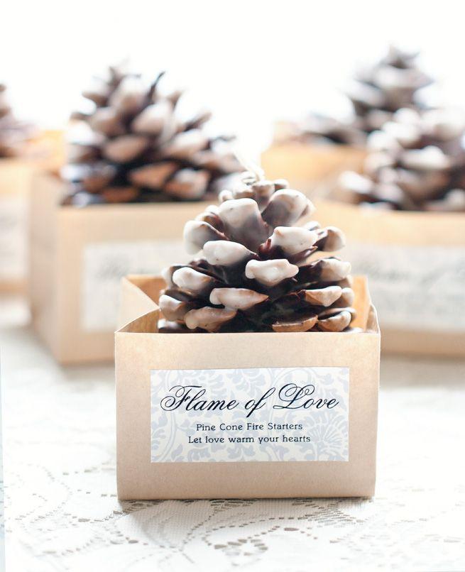 Mariage - Pinecone Fire Starter Favors