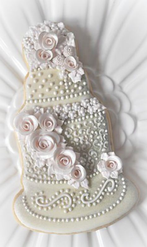 Hochzeit - Lovely Wedding Cake Cookie ~Debbie Orcutt ❤