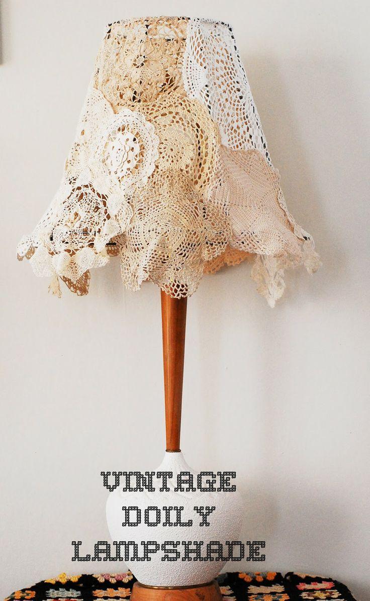 زفاف - Vintage Doily Lampshade