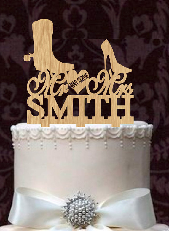 Mariage - Custom Wedding Cake Topper - Mr and Mrs cake topper - Wedding Cake Topper