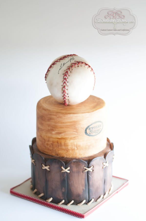 Hochzeit - Vintage Stylized Baseball Cake