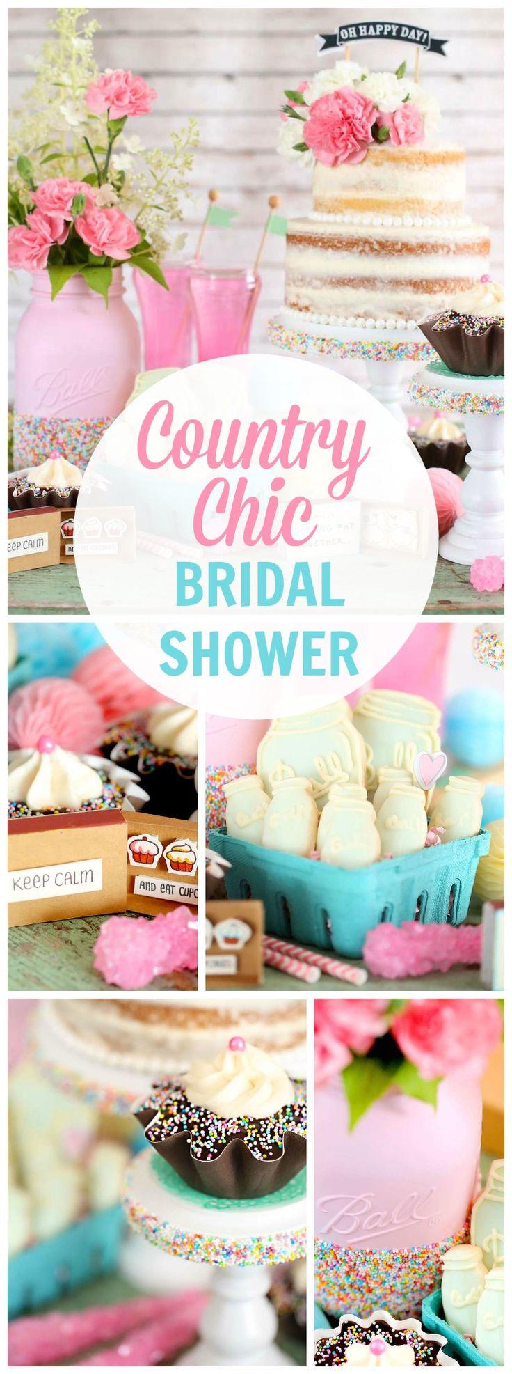 Hochzeit - Bridal Shower / Wedding Shower / Bridal/Wedding Shower "Country Chic Dessert Table"