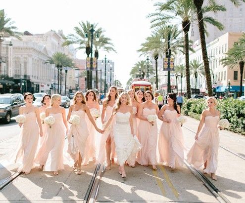 Свадьба - Pink Bridesmaids - Belle The Magazine