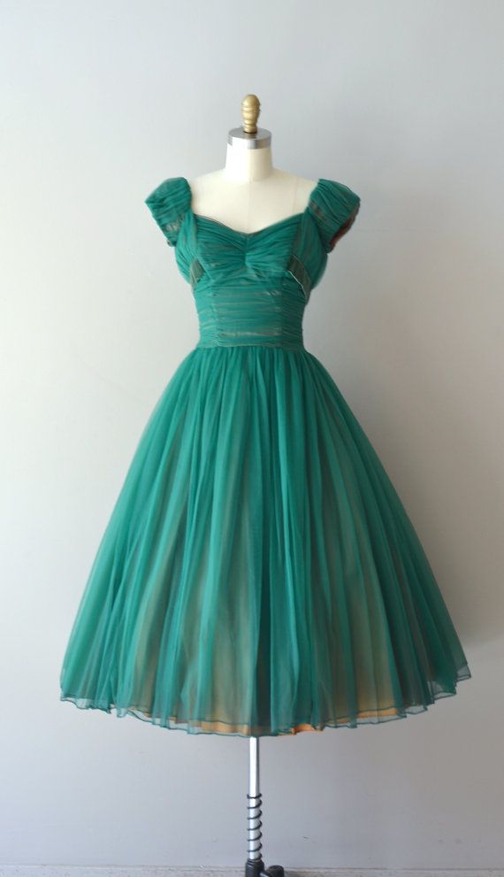 Mariage - R E S E R V E D...1950s Dress / Vintage 50s Dress / Fool's Paradise Dress