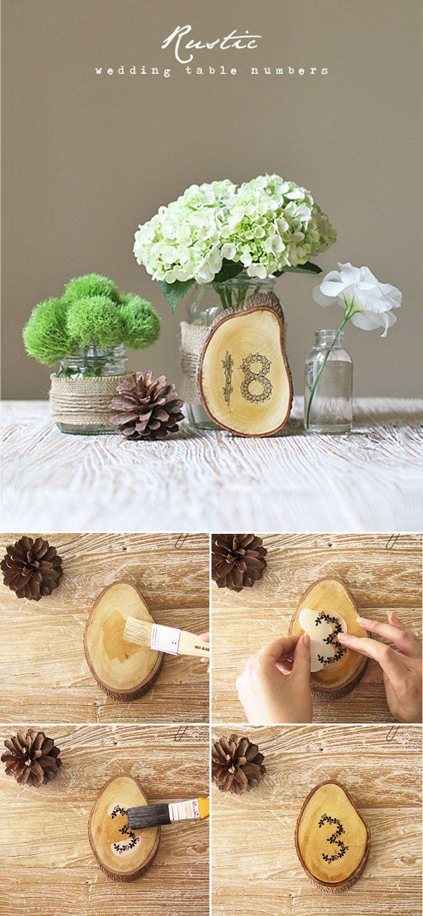 Mariage - Top 10 DIY Wedding Table Number Ideas With Tutorials