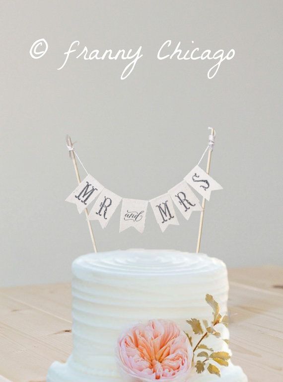 Свадьба - Wedding Cake Topper - Rustic Wedding - Wedding Cake Banner - Topper Wedding Cake