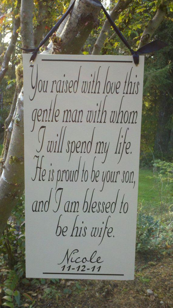 Mariage - Mother Of The Groom Gift, On Ivory Board. This Is Sure To Bring Happy Tears, Wedding Sign