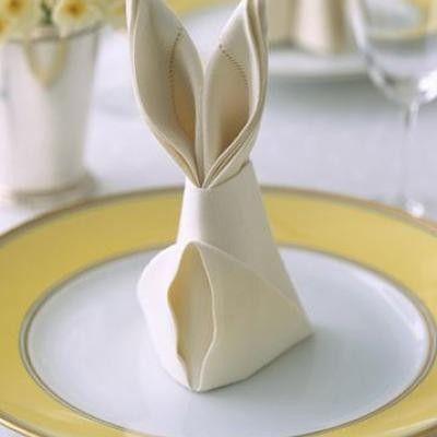 Wedding - Bunny Fold For Napkins