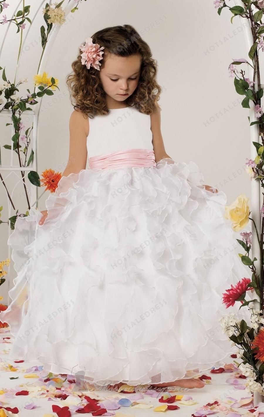 Hochzeit - Organza Ruffle Gown By Jordan Sweet Beginnings Collection L303