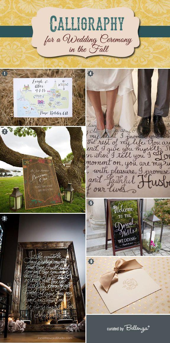 Wedding - 12 Creative Ways To Use Calligraphy At A Fall Wedding!