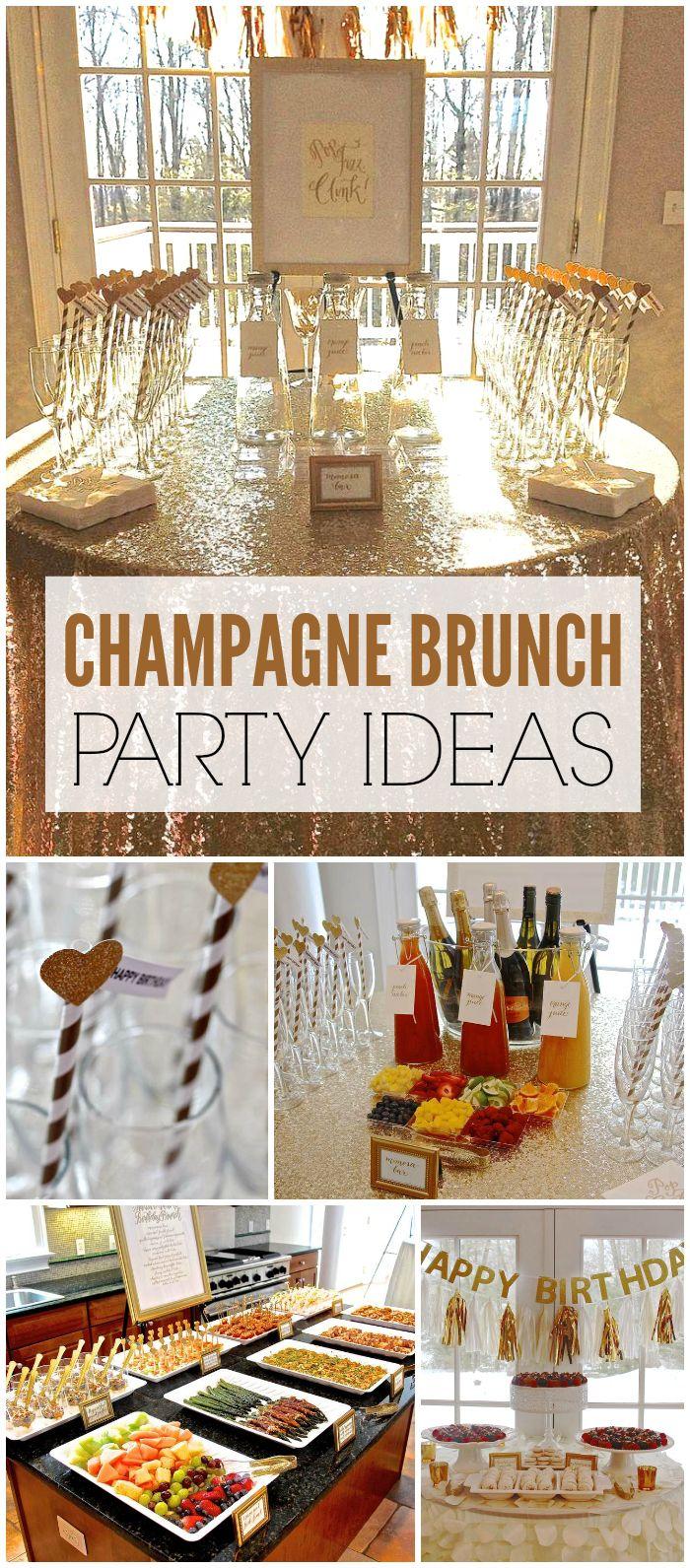Hochzeit - Gold & Champagne / Birthday "Champagne Brunch"