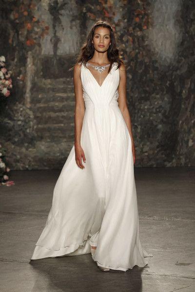 Hochzeit - Jenny Packham Spring 2016 Draped A-line Wedding Dress