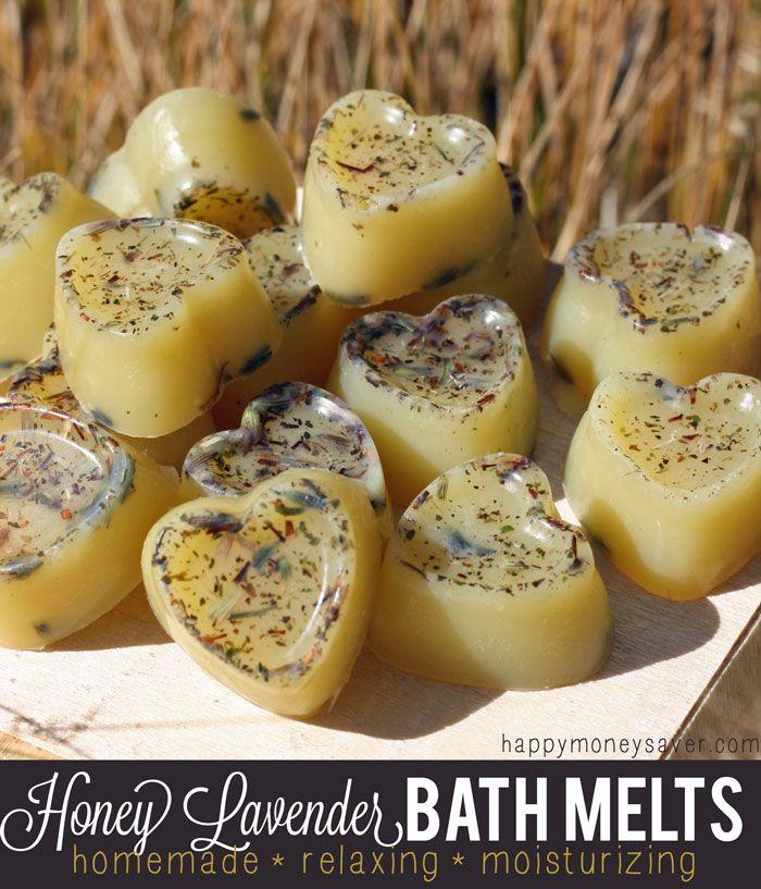 Hochzeit - Honey Lavender Homemade Relaxing Bath Melts