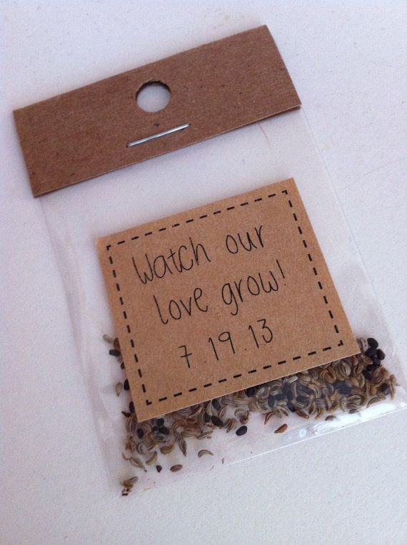 Mariage - Watch Our Love Grow - Wildflower Seeds Favors- Sample
