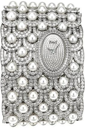 زفاف - White Gold Diamond Cuff-watch - Piaget Luxury Watch G0A34170