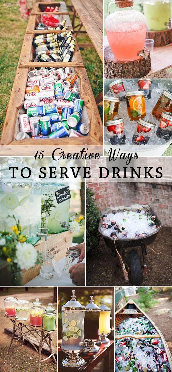 Свадьба - 15 Creative Ways To Serve Drinks For Outdoor Wedding Ideas