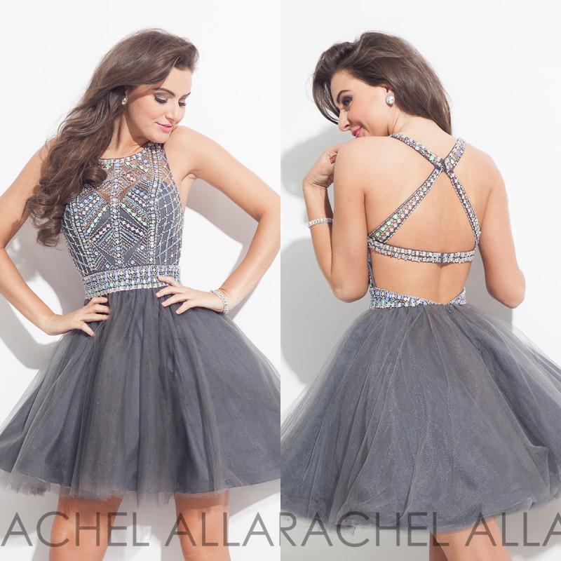 Wedding - Elegant Grey Crystal 2016 Homecoming Dresses Backless Sexy Tulle Beads Mini Short Cocktail Dresses Party Gown Ball Prom Dress Custom Online with $100.79/Piece on Hjklp88's Store 