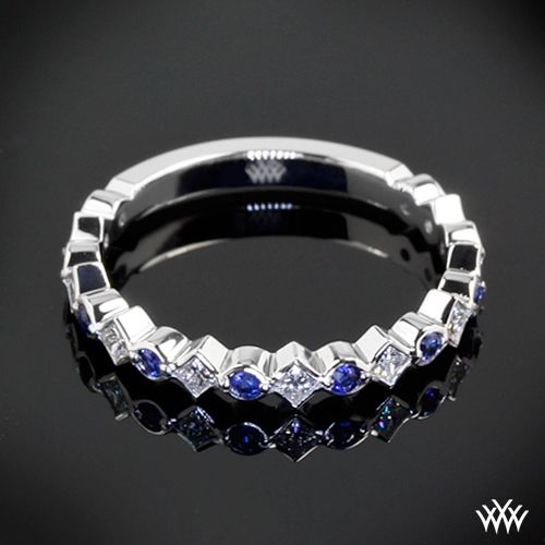 Hochzeit - Platinum "Krysty" Diamond And Sapphire Right Hand Ring