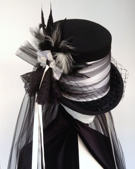 Hochzeit - Lady Mathius Neo Victorian Gothic Wedding Hat