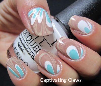 Hochzeit - Captivating Claws: Weekly Water Marble 4/19/12