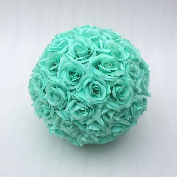 16 Colors Silk Roses Pomander Flowers Kissing Ball Wedding Party Home Decoration 