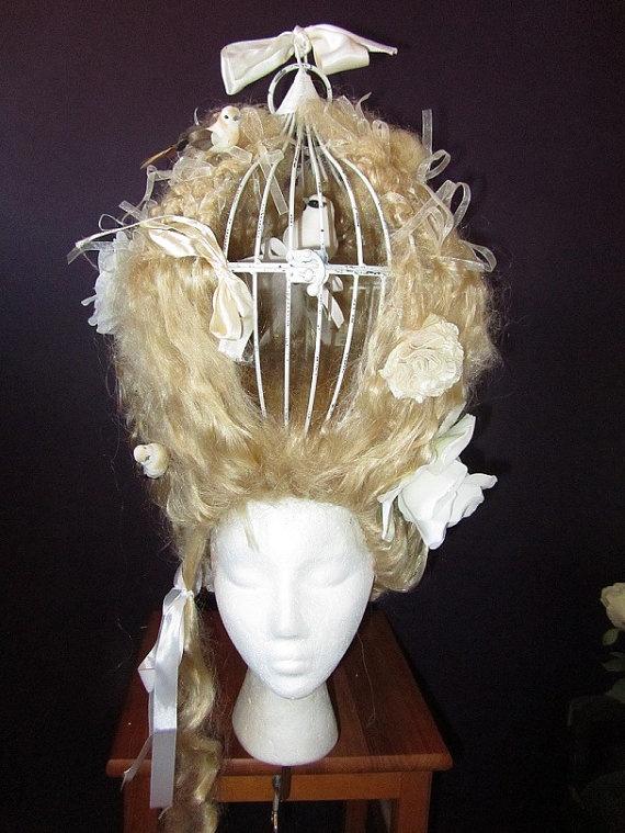 Wedding - Items Similar To Wig, Birdcage, 18th Century Inspired, Reenactment RESERVED On Etsy