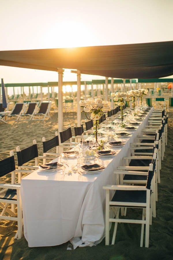 Hochzeit - Elegant Tuscan Wedding At The Beach 