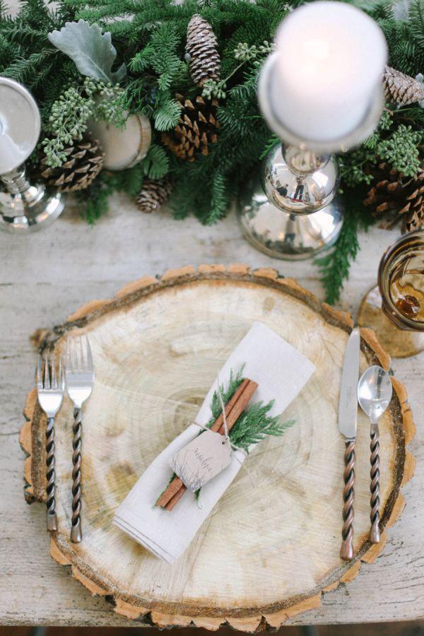 Mariage - Rustic Winter Wedding Place Setting