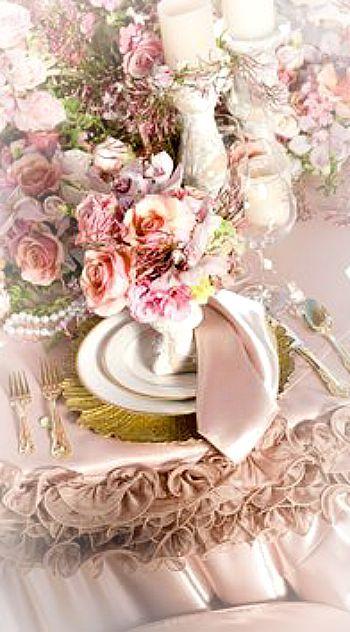 Mariage - Blush Wedding Table ~Debbie Orcutt ❤