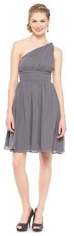 Mariage - Tevolio Women's Plus Size One Shoulder Chiffon Bridesmaid Dress Quartz Gray 28W