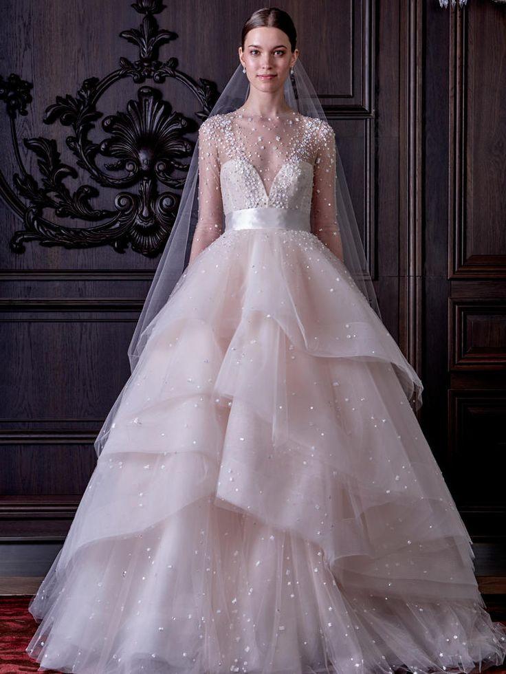 زفاف - Monique Lhuillier Spring Wedding Dresses Show Us The Dark Side Of 'Alice In Wonderland' In 2016 (Video)