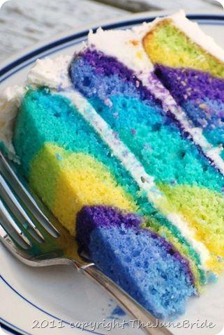 Свадьба - Domestic Bliss: From The Kitchen: Rainbow Cake
