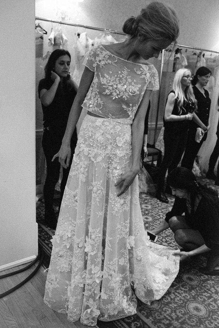 زفاف - Backstage. Mira Zwillinger Bridal Spring 2016. / Wedding Style Inspiration