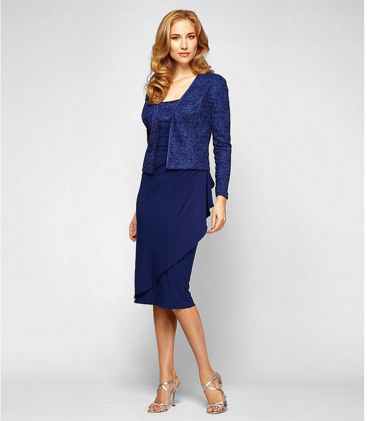 Mariage - Alex Evenings Side-Ruched Jacket Dress
