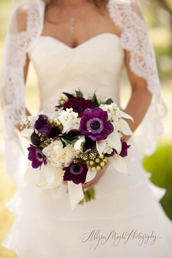 Mariage - Purple Anemone Bouquet