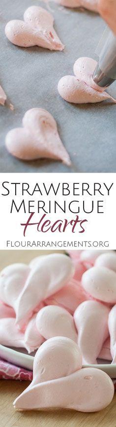 Hochzeit - Strawberry Meringue Hearts