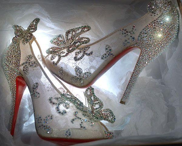 Wedding - Christian Louboutin's Version Of Cinderella's Glass Slippers Revealed!