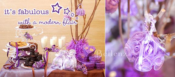 Wedding - A Chocolate Brown And Lilac Themed Bridal Shower