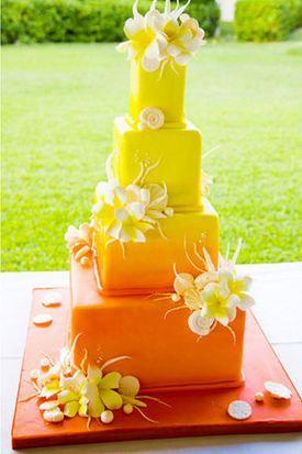 Wedding - Wedding Cakes, Yellow. Indian Weddings Magazine
