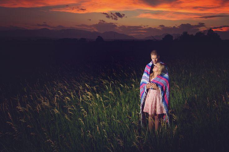 Wedding - Beautiful Colorado Sunset Engagement Shoot - The SnapKnot Blog