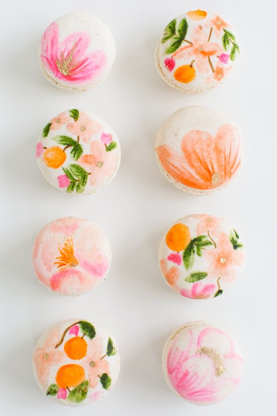 Свадьба - DIY Floral Macarons
