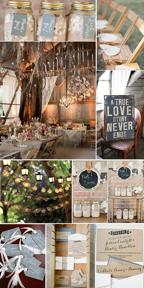 Hochzeit - Rustic Gray, Pink & Natural Wood Reader Requested Wedding Inspiration
