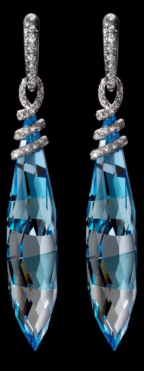 زفاف - {Daily Jewel} Blue Gemstone Earrings Of Holy Gorgeous By Mattia Cielo