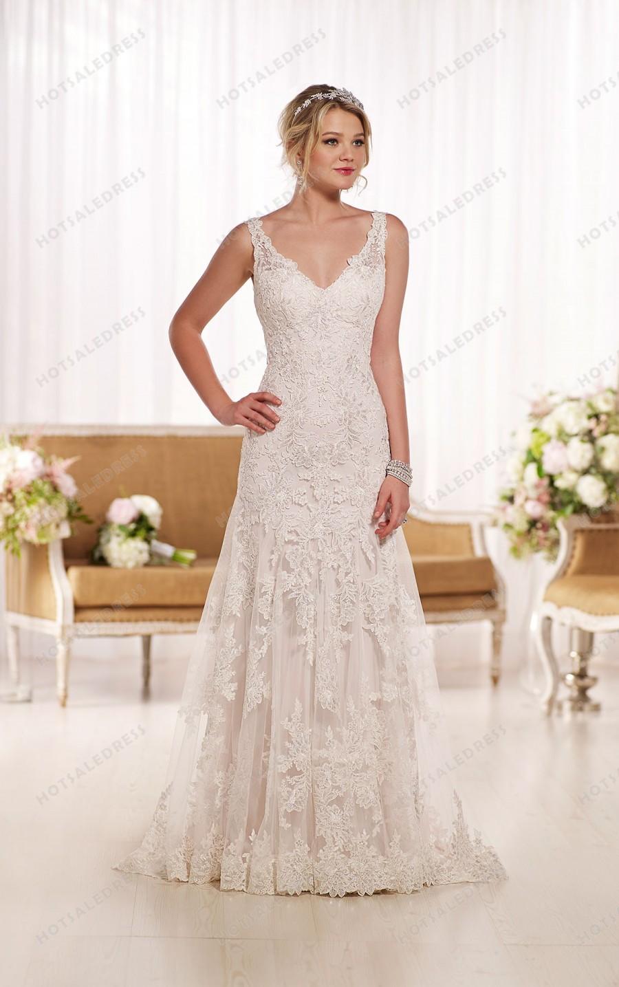 Hochzeit - Essense of Australia Lace A-line Wedding Dress Style D1771