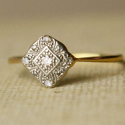 Wedding - A CUP OF JO: Vintage Engagement Rings